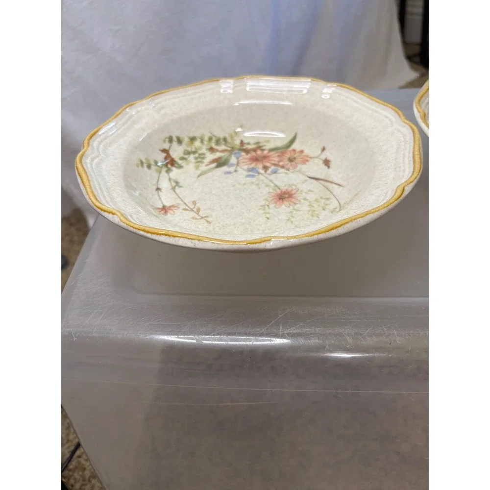 Vintage Mikasa Field Bouquet EB 805 Soup Salad Bowls Set of 2  8.25in
